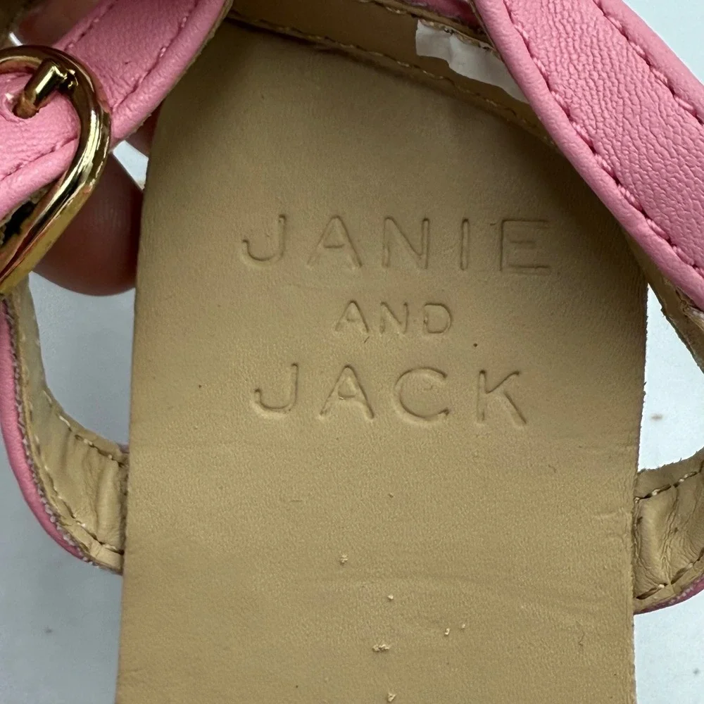 Janie and Jack Pink Floral‎ Sandals Toddler Kids Size 7